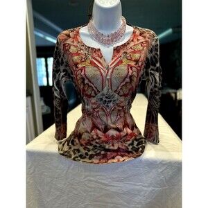 Y2k Whimsical fairy STYLE & CO Butterfly Embellished Fairycore Top Ribbed PM